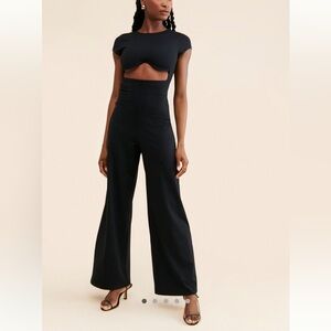 Susana Monaco Reverse Sweetheart Jumpsuit Black Small | Excellent Condition